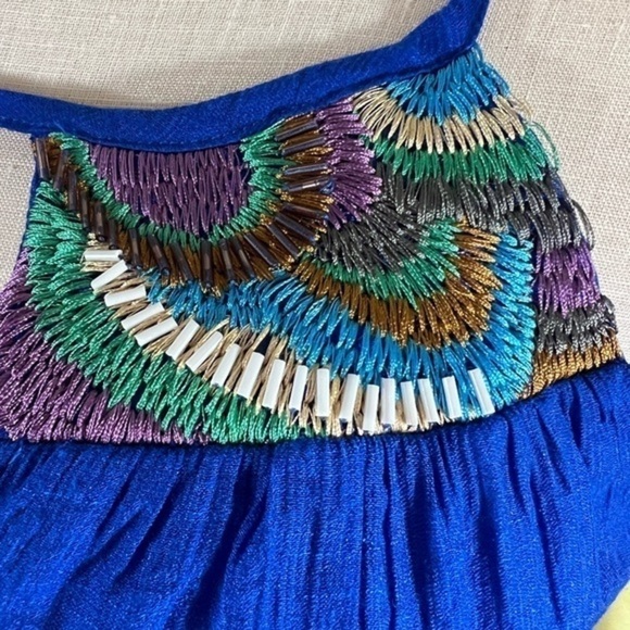 Joy Joy Cobalt Halter Scrappy Mini Dress - Picture 10 of 13